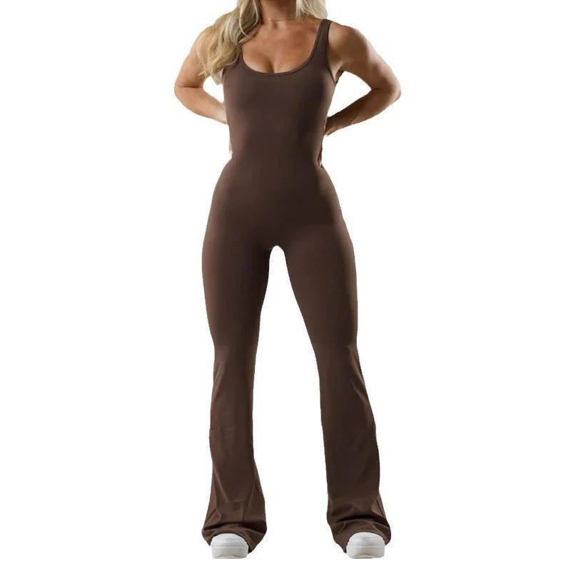 Damen Sportlicher Flared Jumpsuit mit weichem Material Heidi-Mode - Image 11
