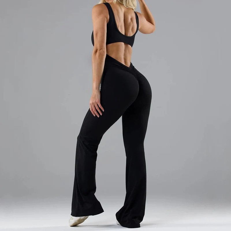 Damen Sportlicher Flared Jumpsuit mit weichem Material Heidi-Mode - Image 14