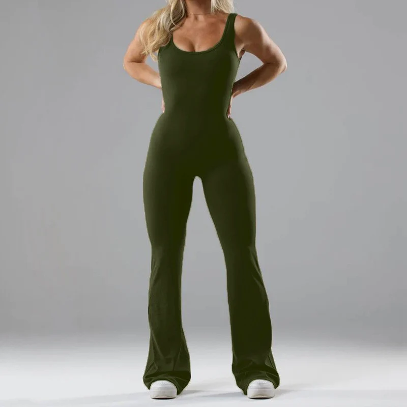 Damen Sportlicher Flared Jumpsuit mit weichem Material Heidi-Mode - Image 5