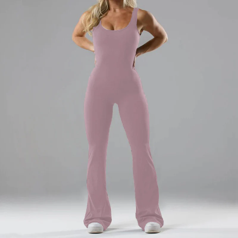 Damen Sportlicher Flared Jumpsuit mit weichem Material Heidi-Mode - Image 6