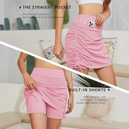Damen Sportlicher Minirock mit Raffung Heidi-Mode - Image 2
