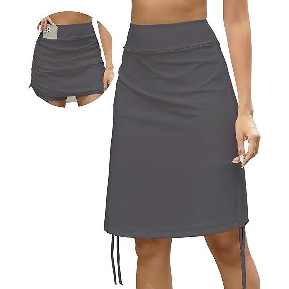 Damen Sportlicher Minirock mit Raffung Heidi-Mode - Image 4