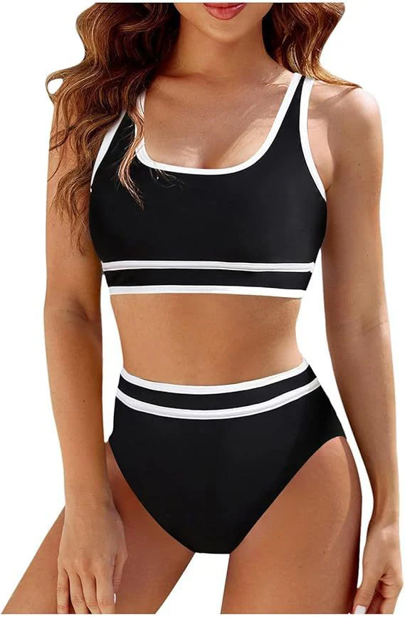 Damen Sportliches Bikini-Set mit Hoch Geschnittenem Unterteil und Sportlichem Oberteil Heidi-Mode - Image 10