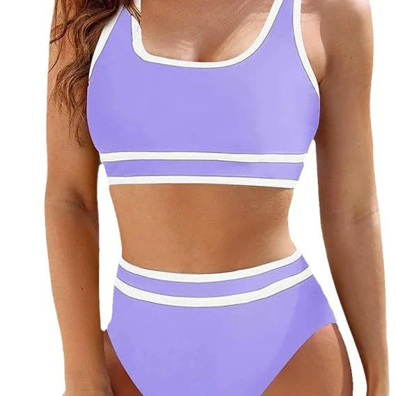 Damen Sportliches Bikini-Set mit Hoch Geschnittenem Unterteil und Sportlichem Oberteil Heidi-Mode - Image 5