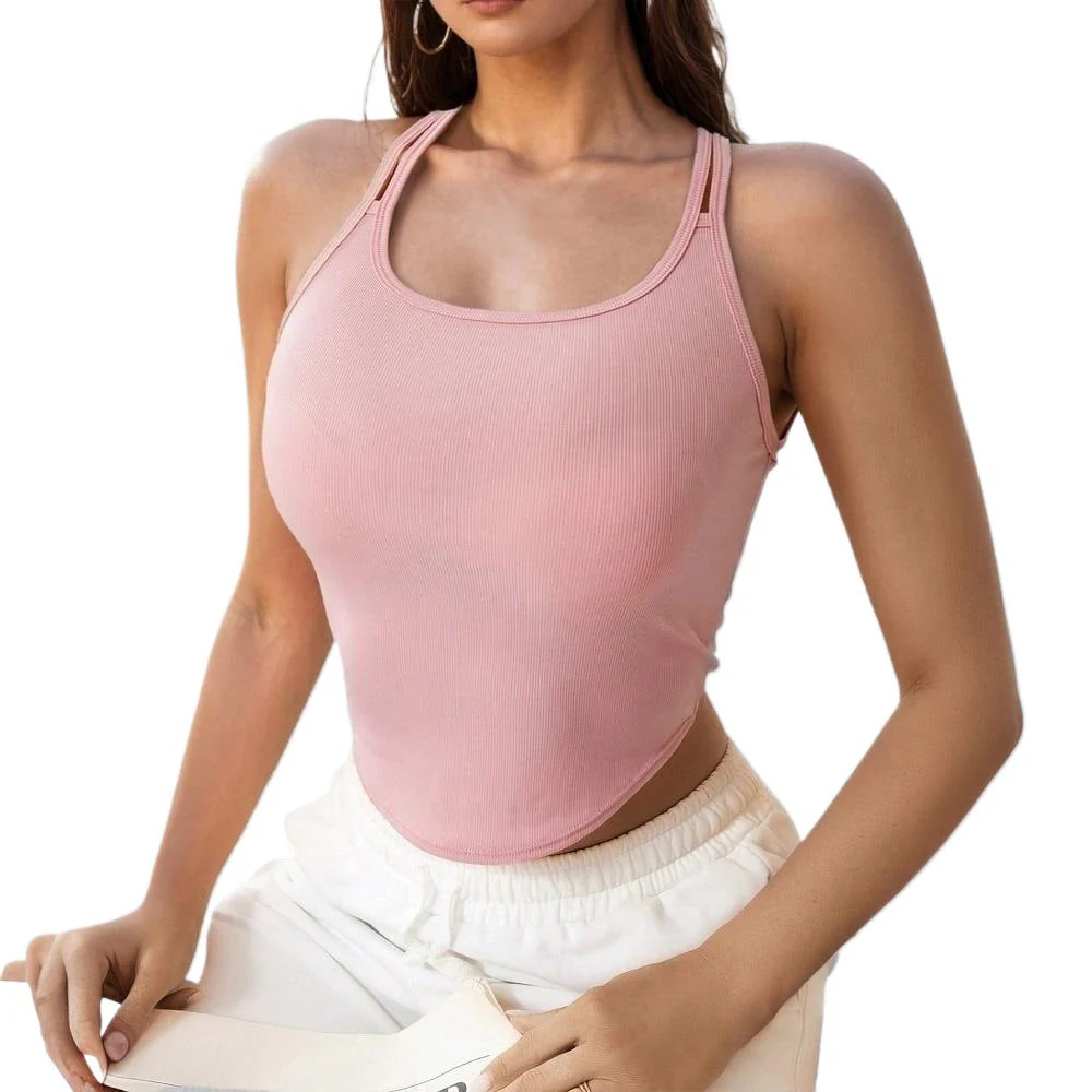 Damen Sportliches Crop-Top mit Schmalen Spaghetti-Trägern Heidi-Mode - Image 5