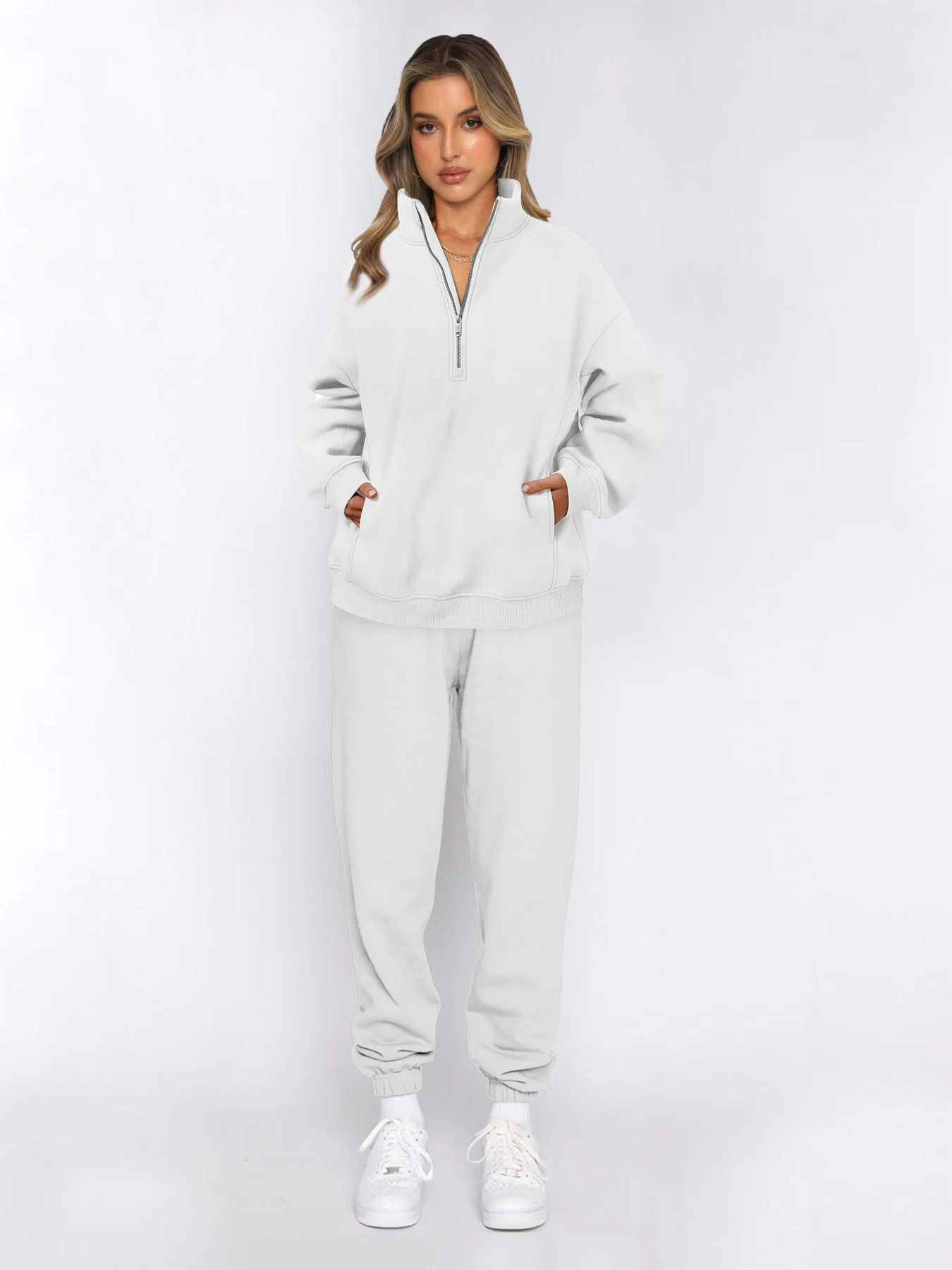 Damen Sportliches Set mit Stehkragen und Praktischem Reißverschluss Heidi-Mode - Image 2