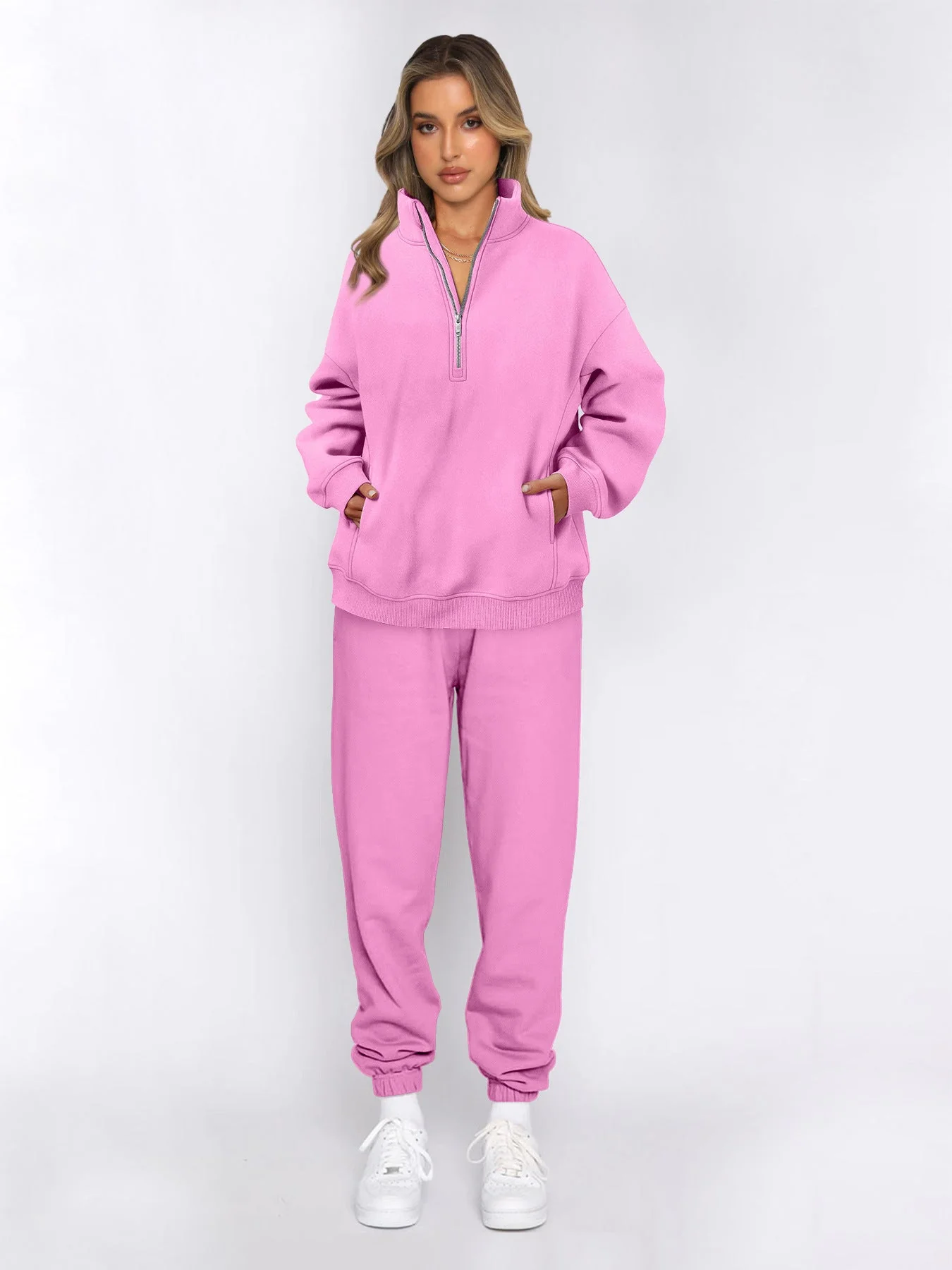 Damen Sportliches Set mit Stehkragen und Praktischem Reißverschluss Heidi-Mode - Image 3