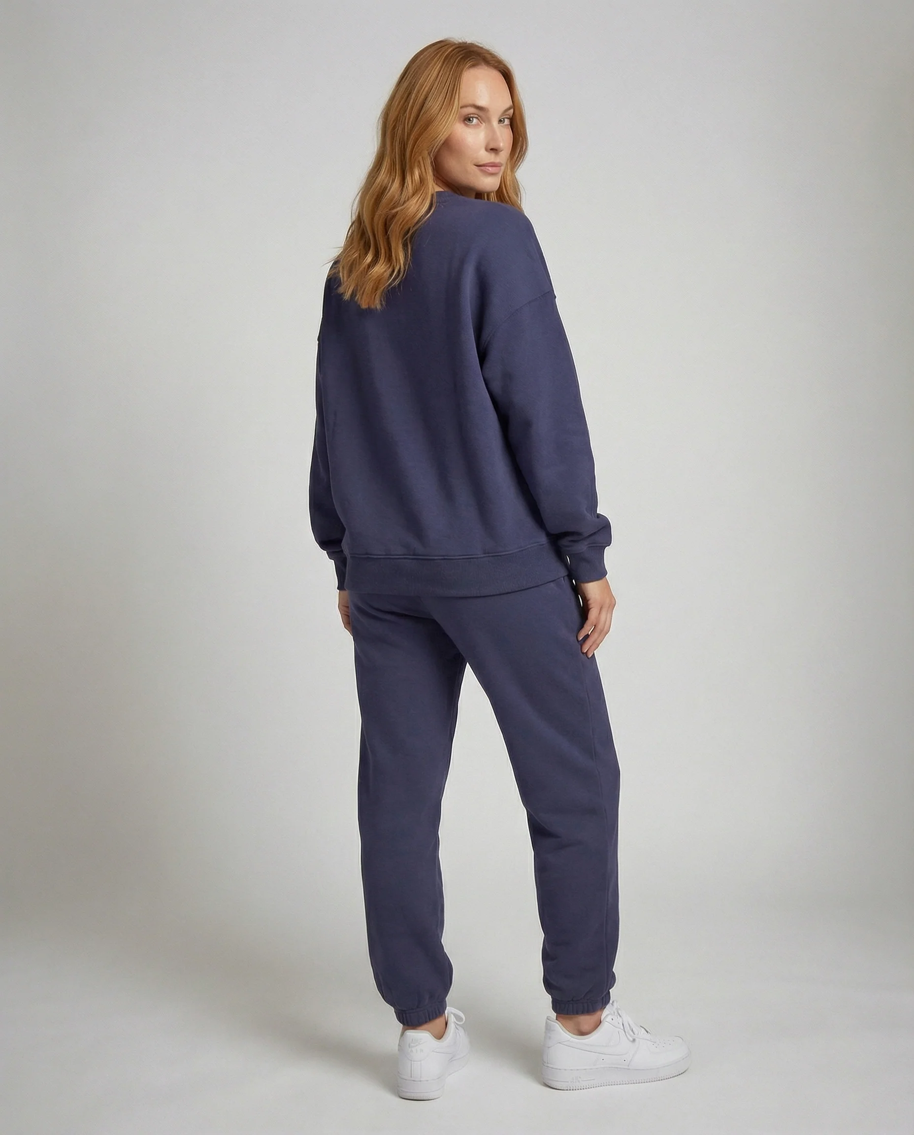 Jogginganzug Damen Sweatset aus Baumwollmix mit lockerem Schnitt - Image 2