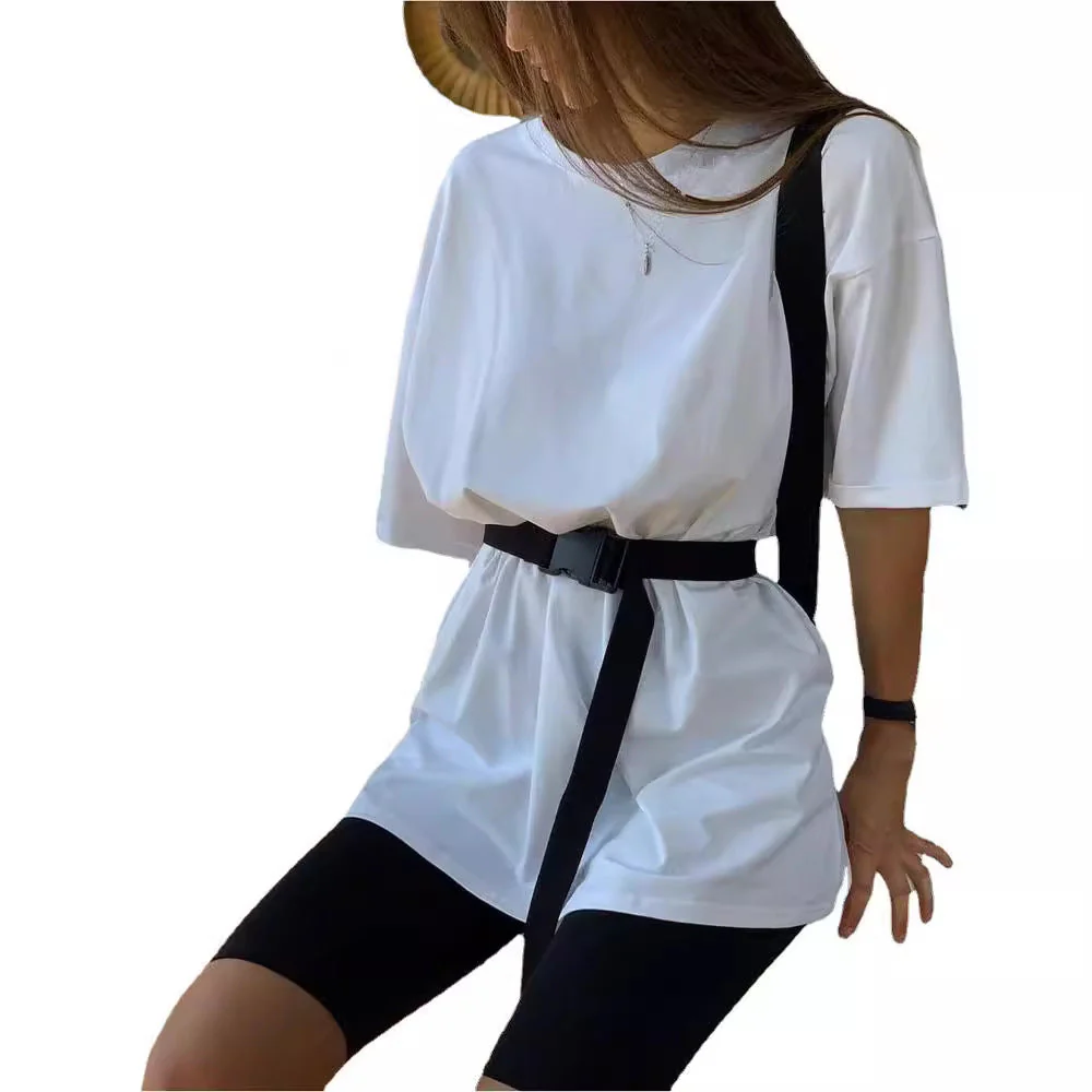 Damen Sportliches Zweiteiliges Set mit T-Shirt und Shorts Heidi-Mode - Image 5