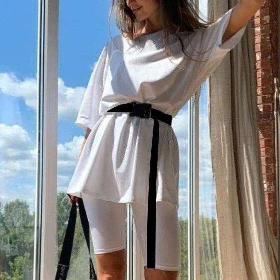 Damen Sportliches Zweiteiliges Set mit T-Shirt und Shorts Heidi-Mode - Image 6
