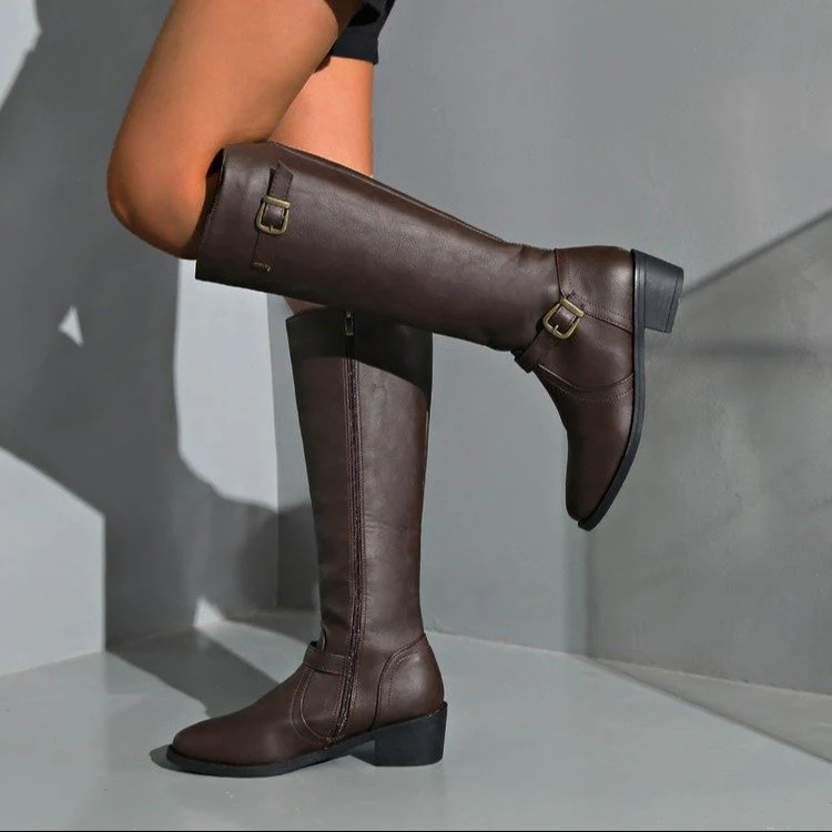 Damen Stiefel mit modischem Gurt-Detail und praktischem Reißverschluss Heidi Mode - Image 6