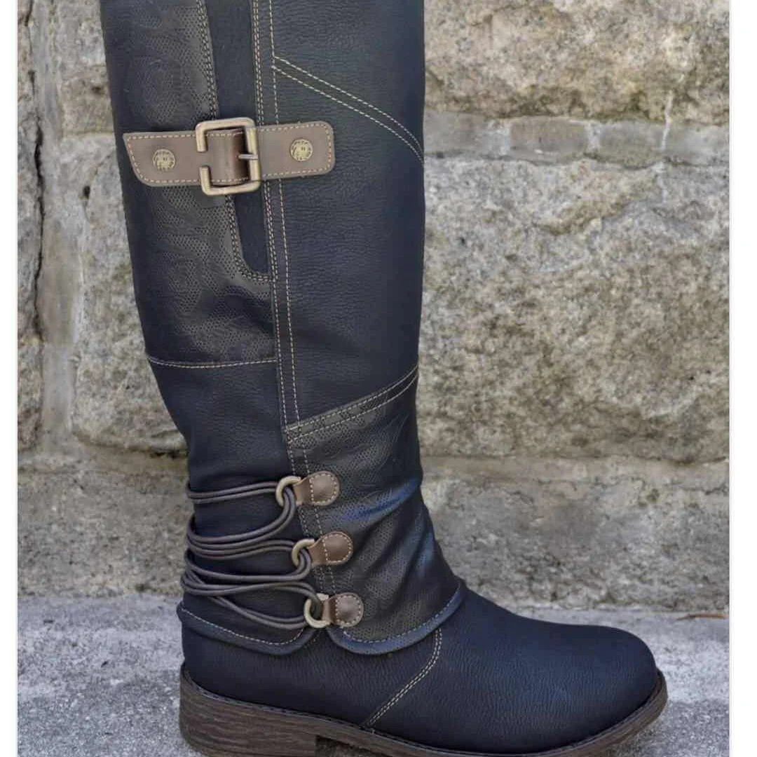 Damen Stiefel mit modischem Riemendesign und robustem Profil Heidi Mode - Image 2