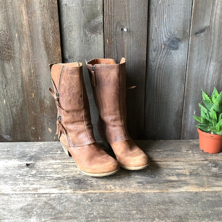 Damen Stiefel mit modischen Reißverschluss-Details und komfortablem Blockabsatz Heidi Mode - Image 4