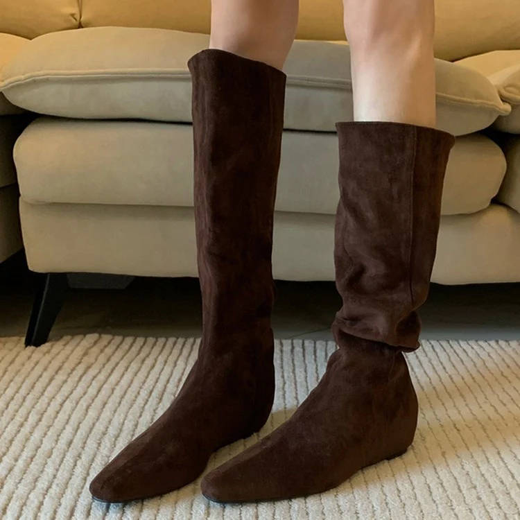 Damen Stiefel mit modischer Raffung und spitz zulaufender Zehenpartie Heidi Mode - Image 2