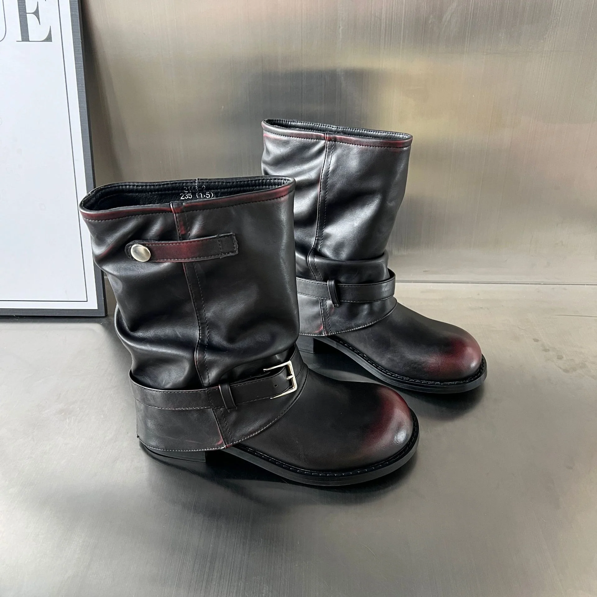 Damen Stiefel mit modischer Schließenverzierung und flexiblem Komfort Heidi Mode - Image 4