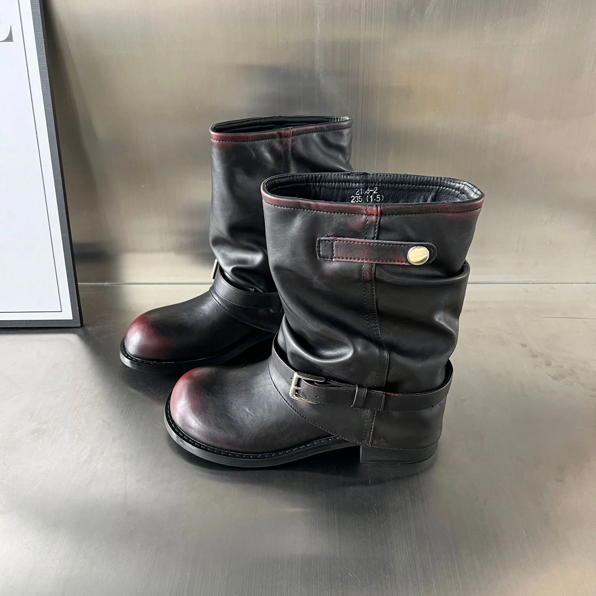 Damen Stiefel mit modischer Schließenverzierung und flexiblem Komfort Heidi Mode - Image 7