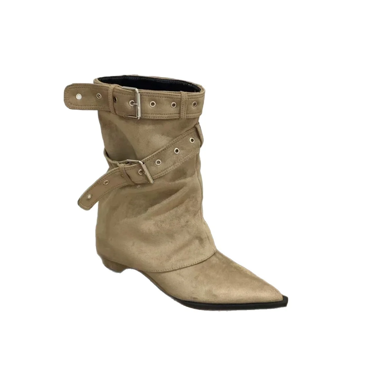 Damen Stiefel mit modischer Schnallenverzierung und schickem Cut-Out Heidi Mode - Image 5