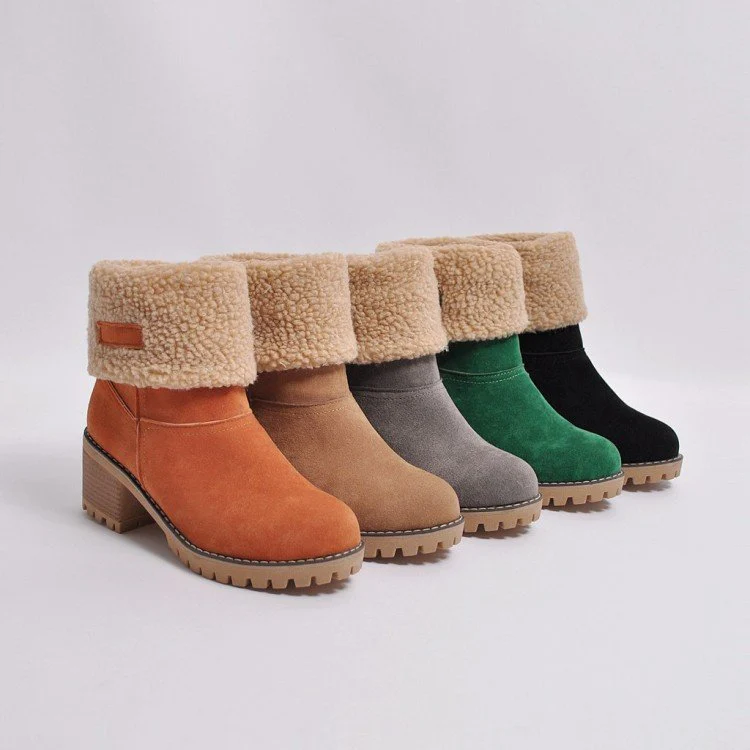 Damen Stiefel mit weichem Kunstfellkragen und robuster Sohle Heidi Mode - Image 2