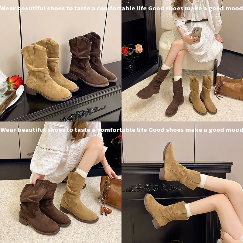 Damen Stiefel mit weichem Wildleder und rutschfester Sohle Heidi Mode - Image 2