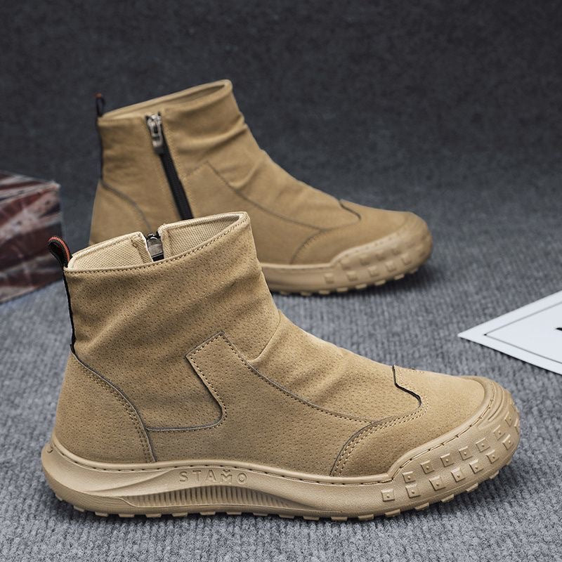 Damen Stiefeletten aus weichem Wildleder mit wasserdichter Sohle und modischem Reißverschluss Heidi Mode - Image 4
