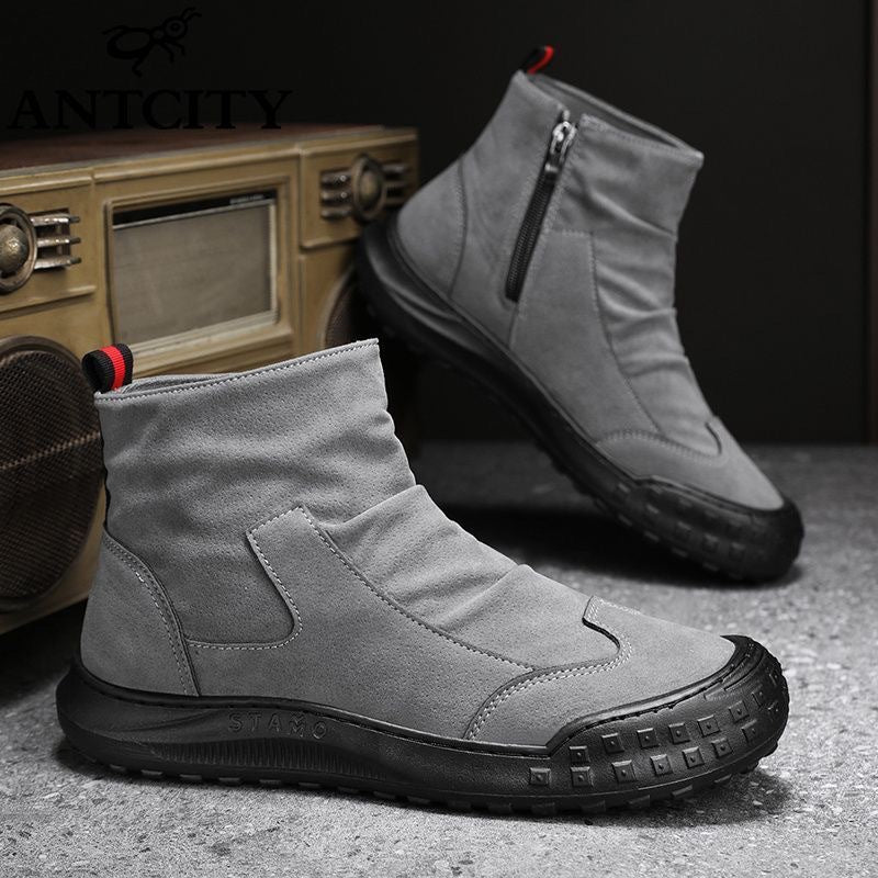 Damen Stiefeletten aus weichem Wildleder mit wasserdichter Sohle und modischem Reißverschluss Heidi Mode - Image 6