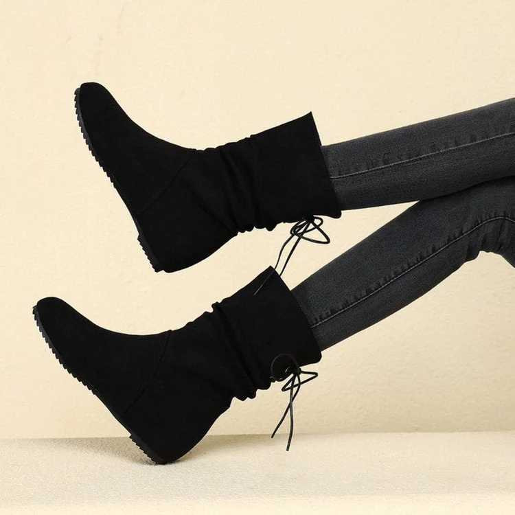 Damen Stiefeletten mit Elastischen Falten und Rutschfester Sohle Heidi-Mode - Image 2