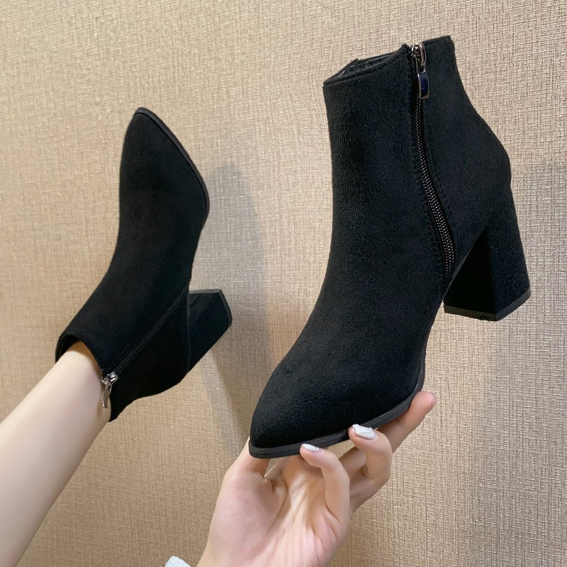 Damen Stiefeletten mit elegantem Blockabsatz und praktischem Reißverschluss Heidi Mode - Image 6