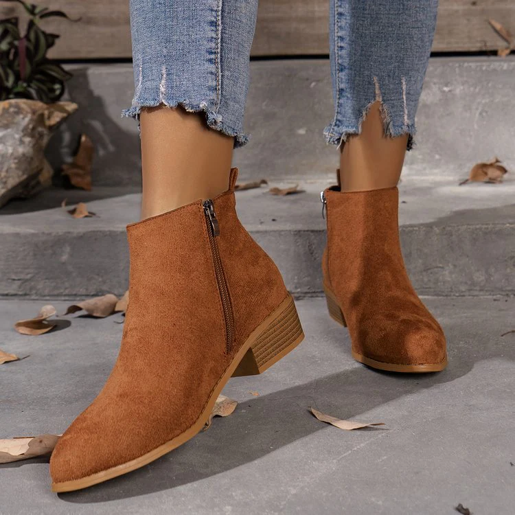 Damen Stiefeletten mit Elegantem Reißverschluss und Komfortablem Blockabsatz Heidi-Mode - Image 4