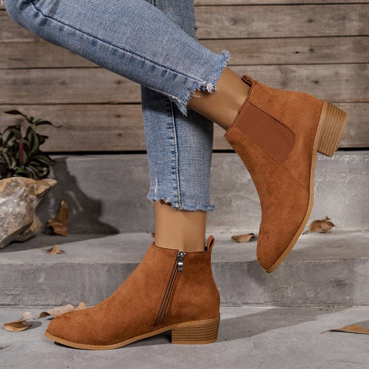 Damen Stiefeletten mit Elegantem Reißverschluss und Komfortablem Blockabsatz Heidi-Mode - Image 6