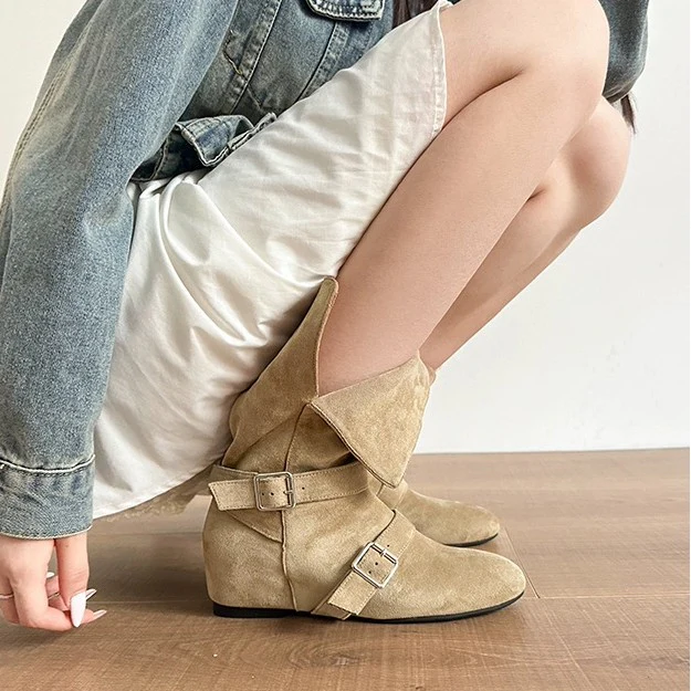 Damen Stiefeletten mit flexiblem Knöchelrisiko und stylischem Schnallenverschluss Heidi Mode - Image 2