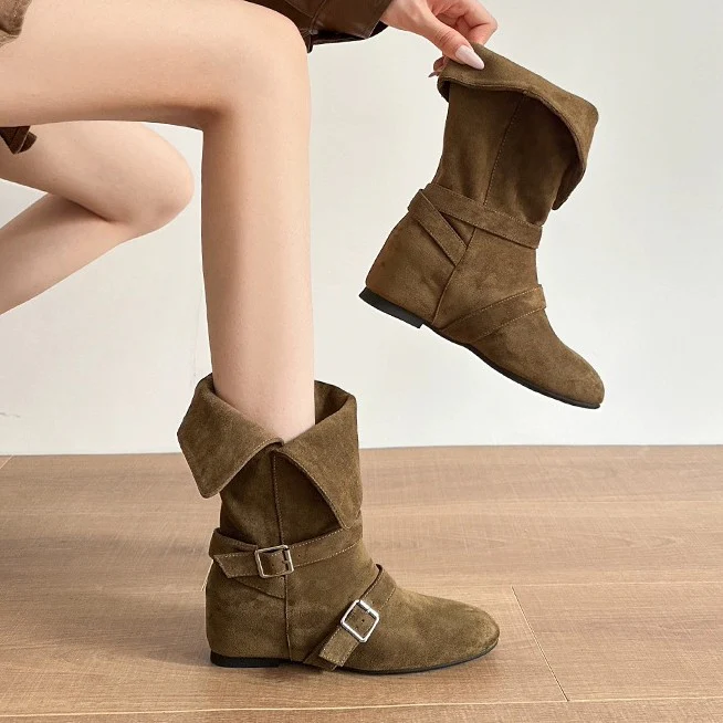 Damen Stiefeletten mit flexiblem Knöchelrisiko und stylischem Schnallenverschluss Heidi Mode - Image 3