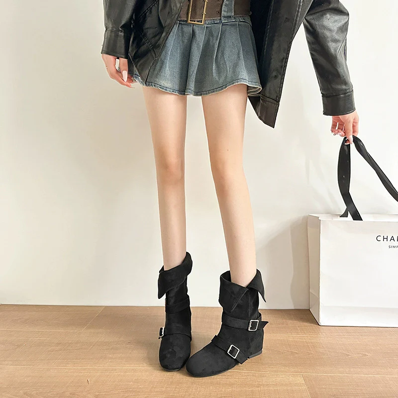 Damen Stiefeletten mit flexiblem Knöchelrisiko und stylischem Schnallenverschluss Heidi Mode - Image 8