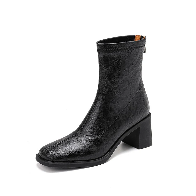 Damen Stiefeletten mit hohem Blockabsatz und eleganter Silhouette Heidi Mode - Image 5