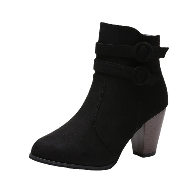 Damen Stiefeletten mit modischen Riemen und komfortablem Blockabsatz Heidi Mode - Image 5