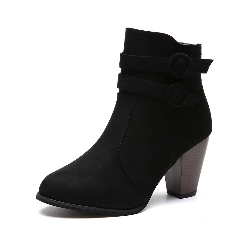 Damen Stiefeletten mit modischen Riemen und komfortablem Blockabsatz Heidi Mode - Image 6