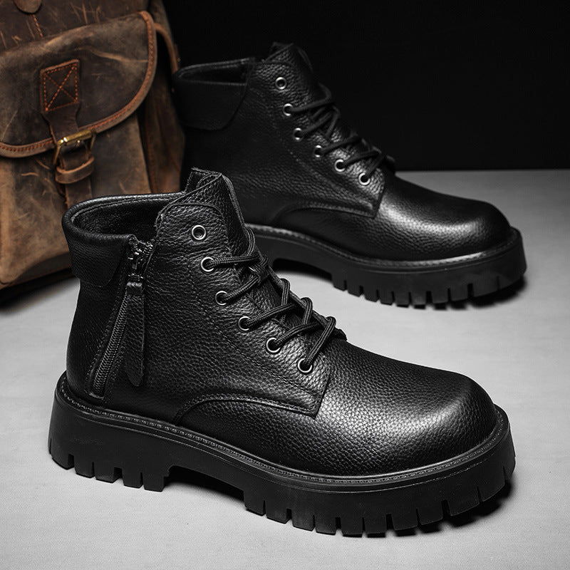 Damen Stiefeletten mit robustem Profil und seitlichem Reißverschluss Heidi Mode