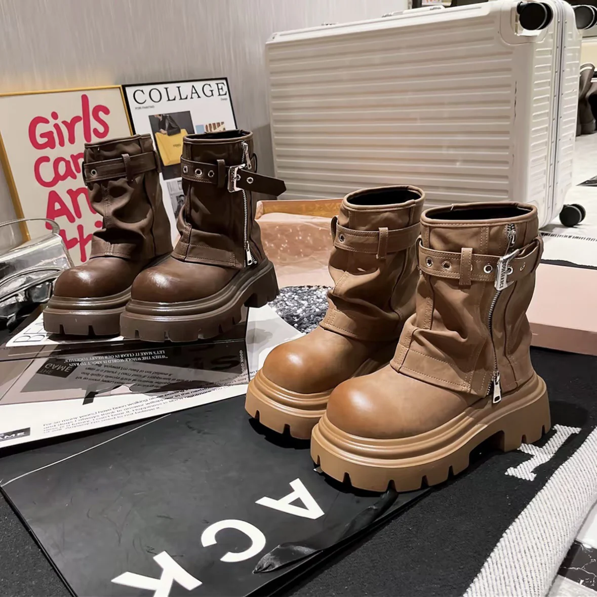 Damen Stiefeletten mit stylischem Schnallenverschluss und robustem Sohlenprofil Heidi Mode - Image 2