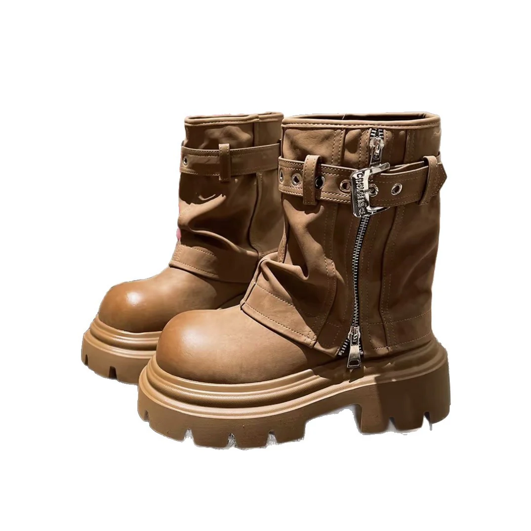Damen Stiefeletten mit stylischem Schnallenverschluss und robustem Sohlenprofil Heidi Mode - Image 5
