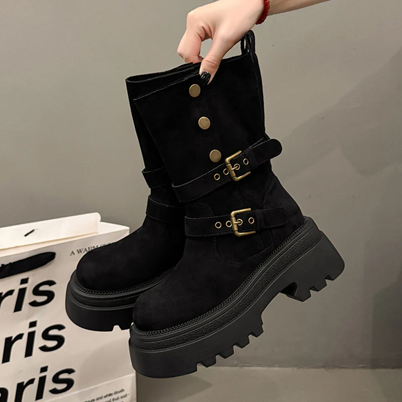 Damen Stiefeletten mit stylishen Schnallen und rutschfester Sohle Heidi Mode - Image 6