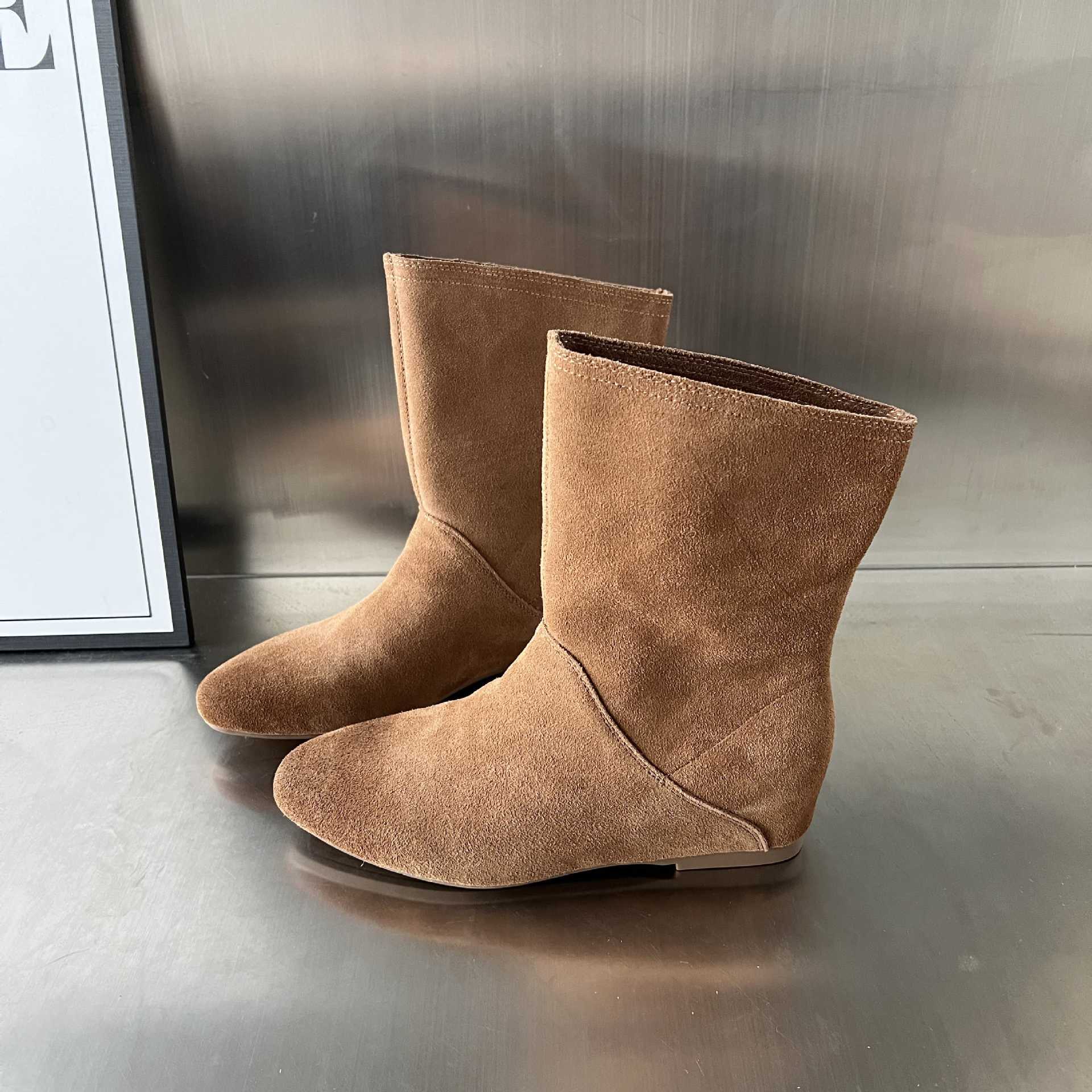Damen stilvolle Ankle Boots aus hochwertigen Veloursleder Heidi Mode - Image 3