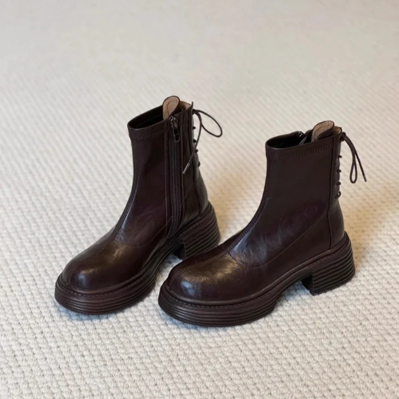Damen stilvolle Ankle Boots mit praktischem Reißverschluss und robustem Blockabsatz Heidi Mode - Image 6