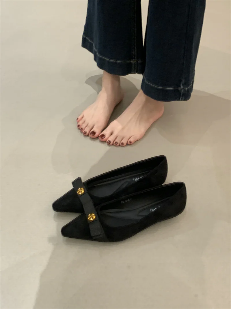 Damen stilvolle Ballerinas mit einzigartigem Schleifenakzent und hochwertiger Wildlederoberfläche Heidi Mode - Image 7