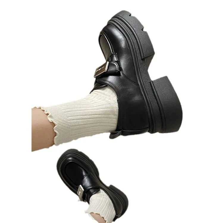 Damen Stilvolle Chunky Schnürschuhe mit modischem Schnallen-Detail Heidi Mode - Image 5