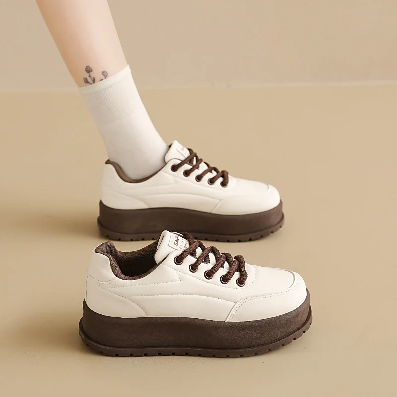 Damen Stilvolle und komfortable Sneakers mit dicker Laufsohle Heidi Mode - Image 2