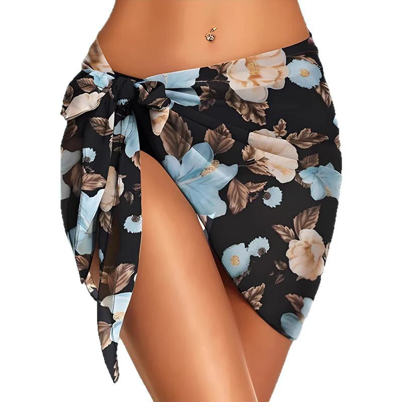 Damen Strandtuch mit Floralem Muster und Lässiger Schleifenbindung Heidi-Mode - Image 5