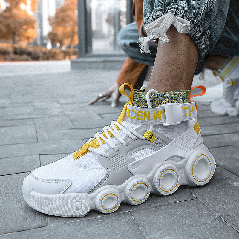 Damen Streetwear High-Top Sneakers mit innovativem Riemensystem Heidi Mode