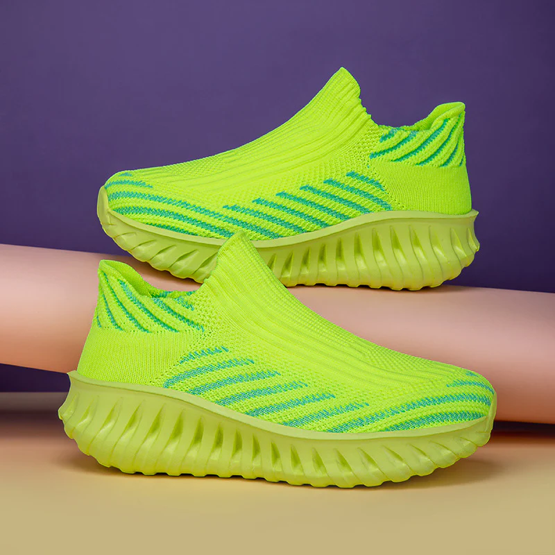 Damen Strick-Sneaker mit atmungsaktivem Obermaterial und rutschfester Sohle Heidi Mode - Image 13