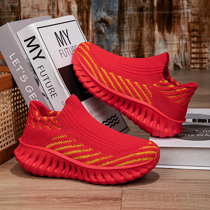 Damen Strick-Sneaker mit atmungsaktivem Obermaterial und rutschfester Sohle Heidi Mode - Image 7