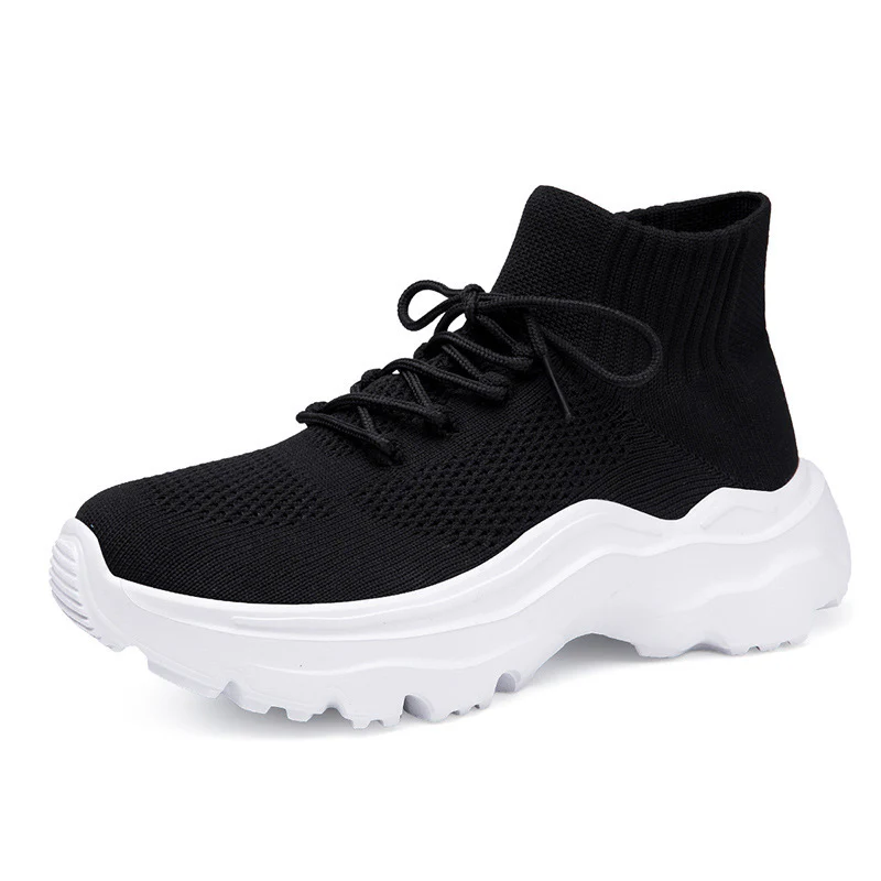 Damen Strick-Sneakers mit hohem Kragen und rutschfester Sohle Heidi Mode - Image 3