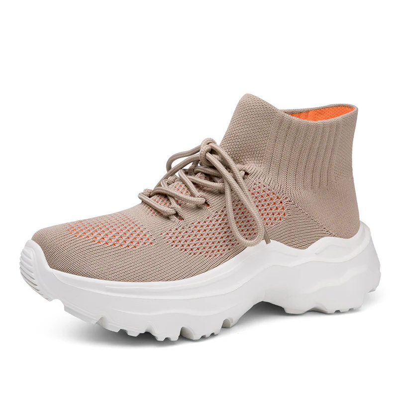 Damen Strick-Sneakers mit hohem Kragen und rutschfester Sohle Heidi Mode - Image 5